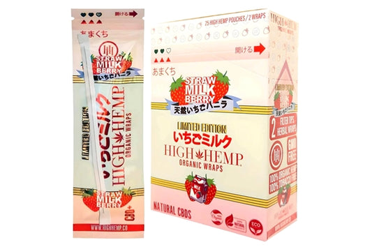 High Hemp Strawberry Milk Wrap 2ct 25pk