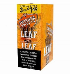 Swisher Cigarillos - Leaf 3pk (10ct) Tobacco Product