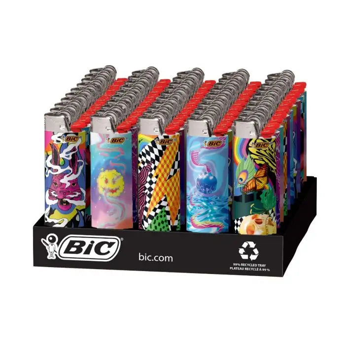 Bic 50 Count Lighters Tray- Prismatic