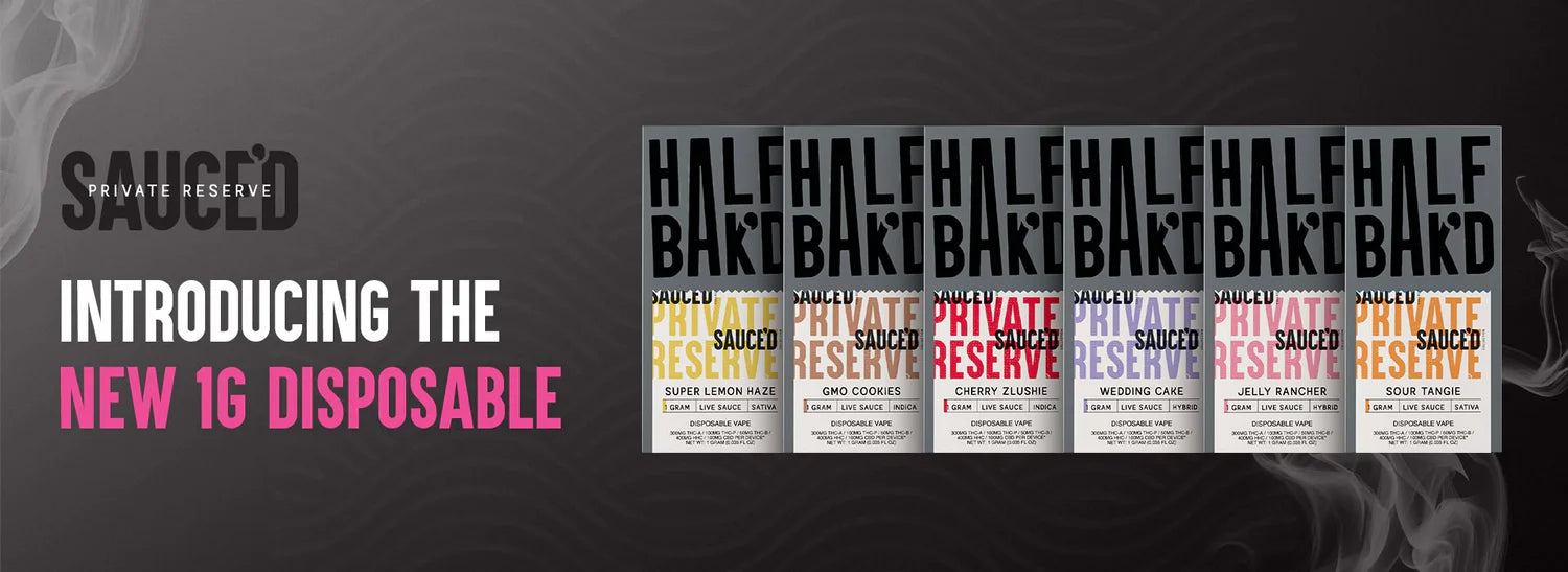Half Bak'd Private Reserve Live Sauce 1g Disposables (5pk)