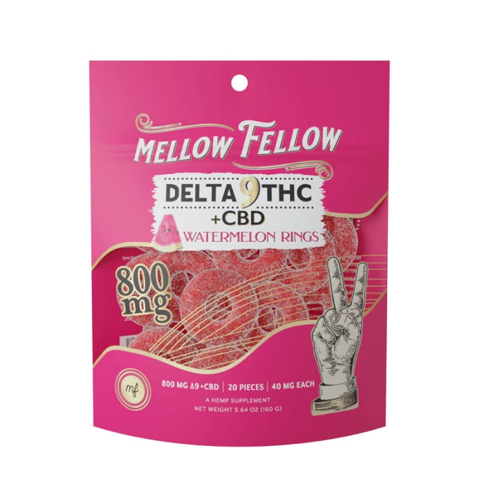 Mellow Fellow D9 + CBD 800MG Gummy Bags (6ct)