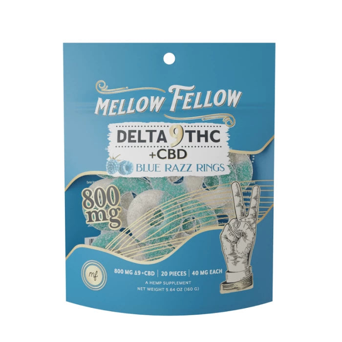 Mellow Fellow D9 + CBD 800MG Gummy Bags (6ct)