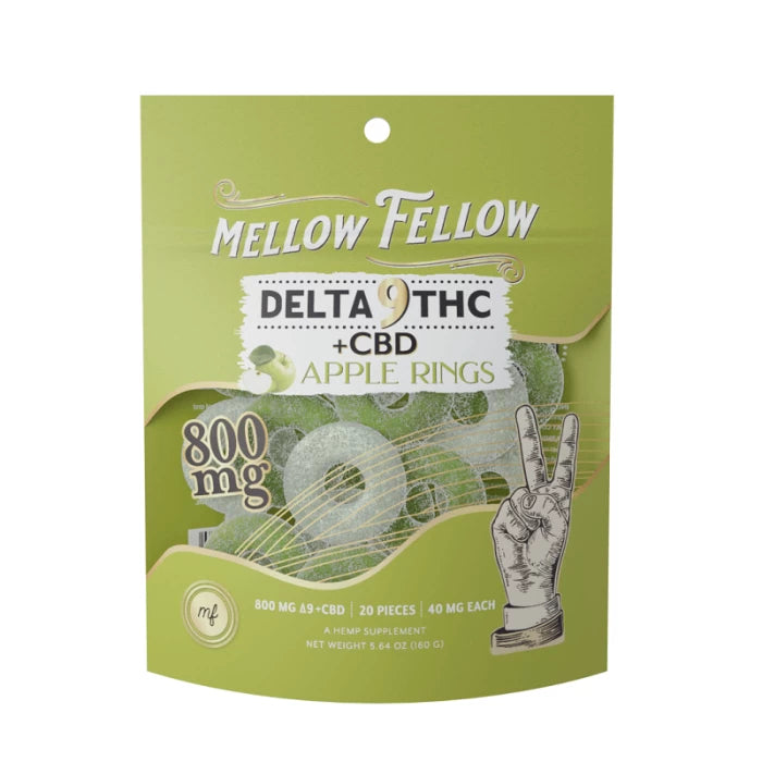 Mellow Fellow D9 + CBD 800MG Gummy Bags (6ct)