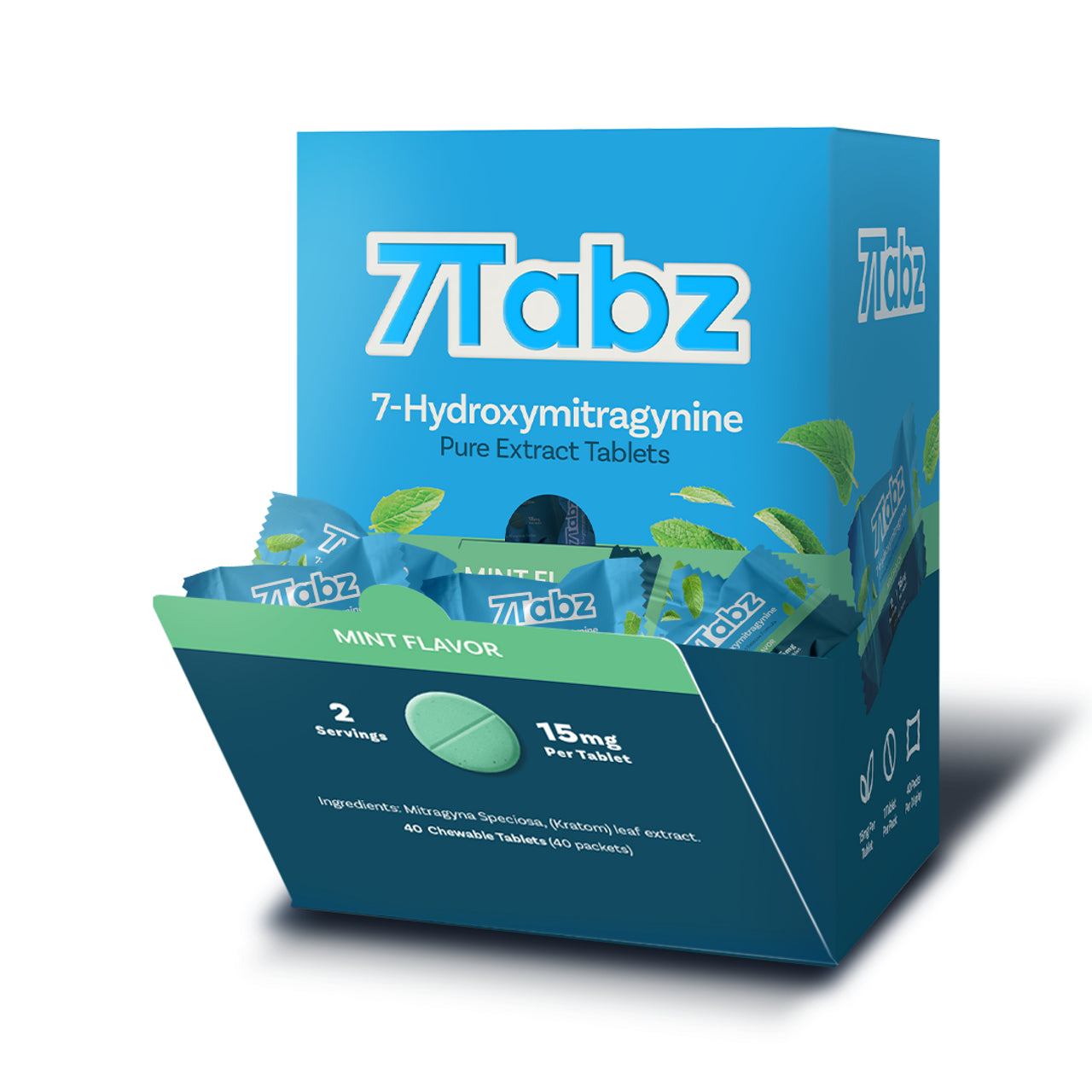7Tabz - 7 Hydroxy Pure Extract Tablets 15mg - (40 Pack)