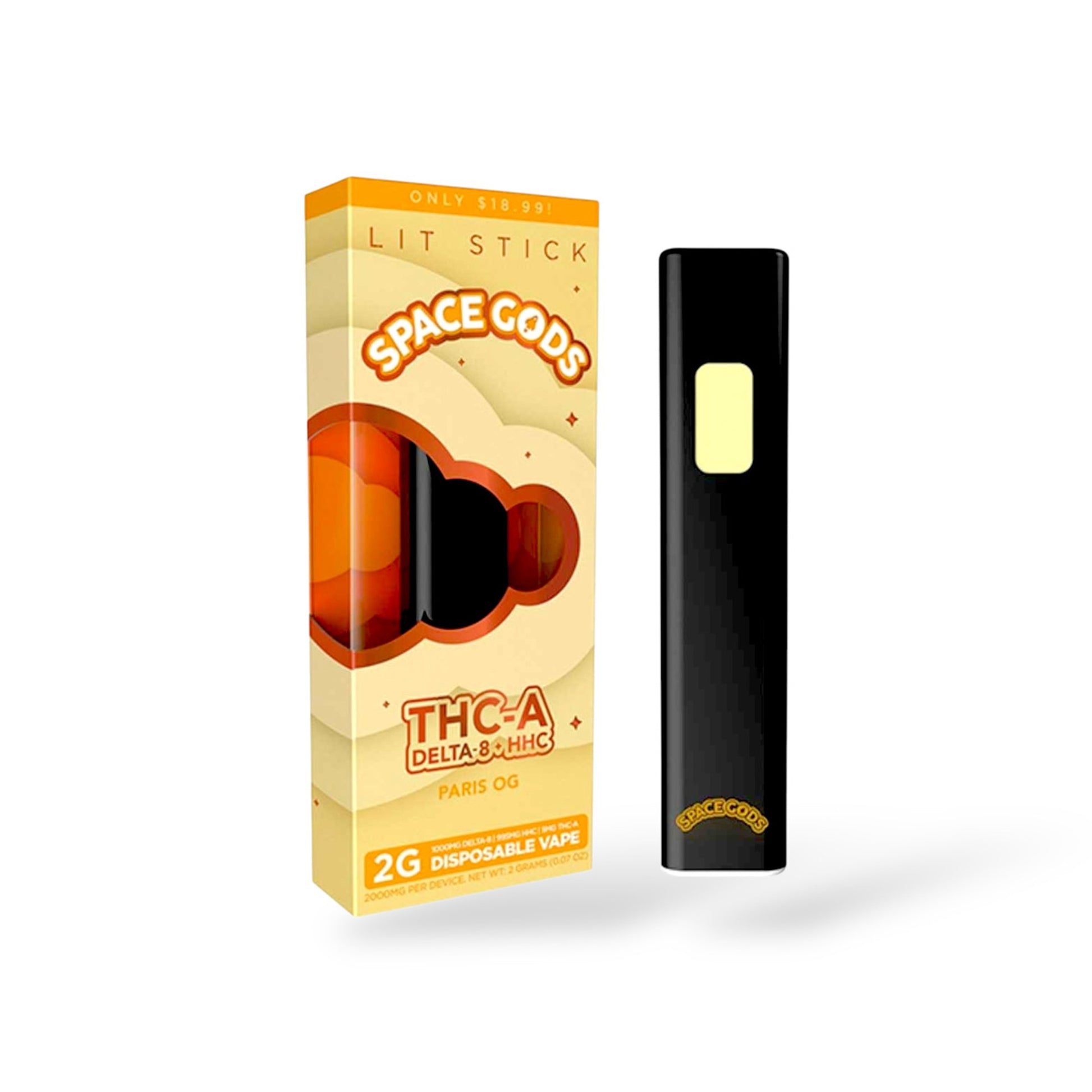 Space Gods Lit Stick 2g THC-A Disposable (5pk)