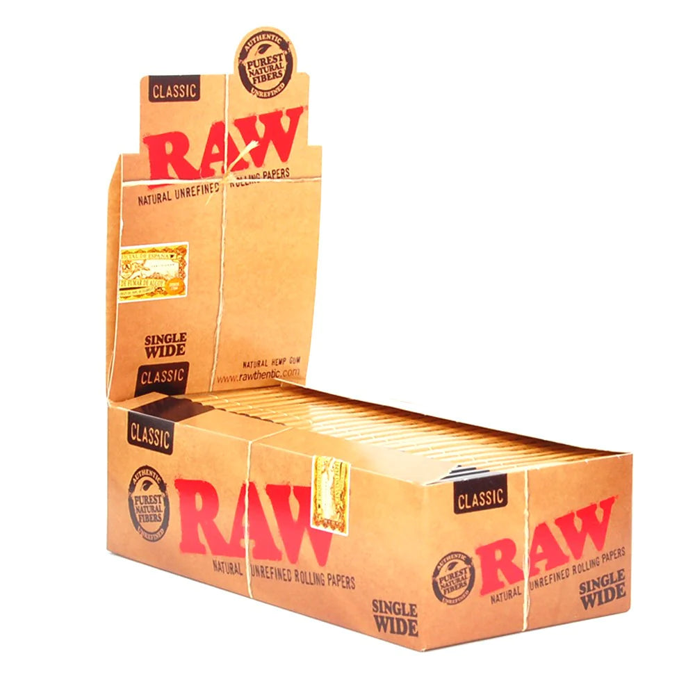 RAW - Classic Single Wide Rolling Paper (25pc Display)