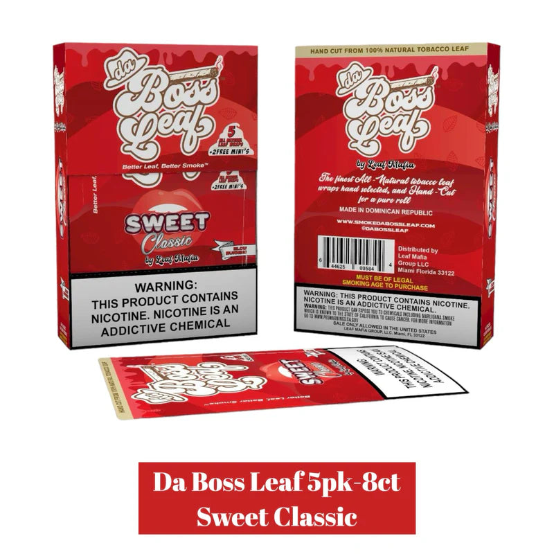 Da Boss Leaf Wraps - 5 Pack (8ct)