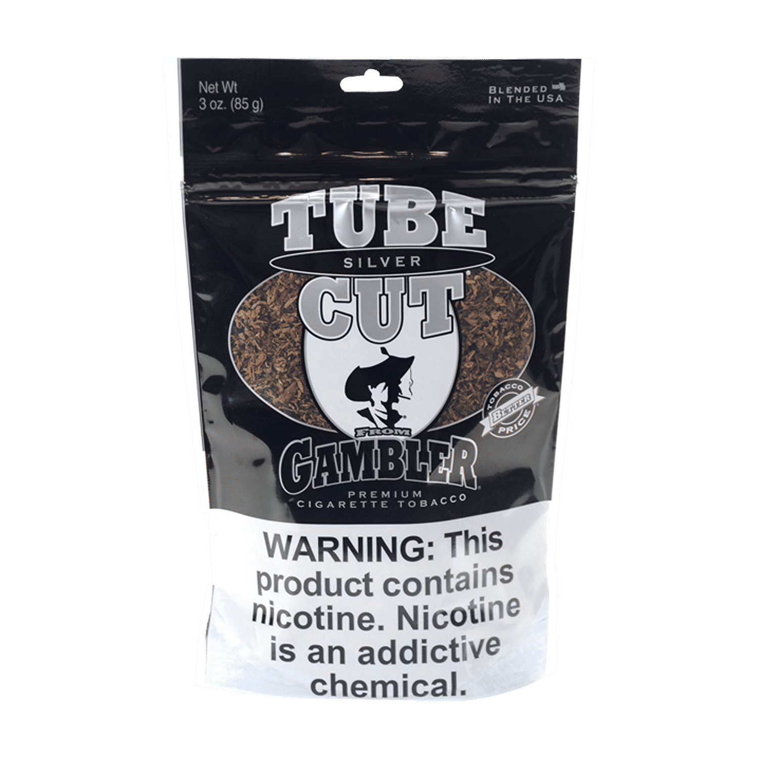 Gambler - Tube Cut Premium Cigarette Tobacco (3oz) - Tobaco Products