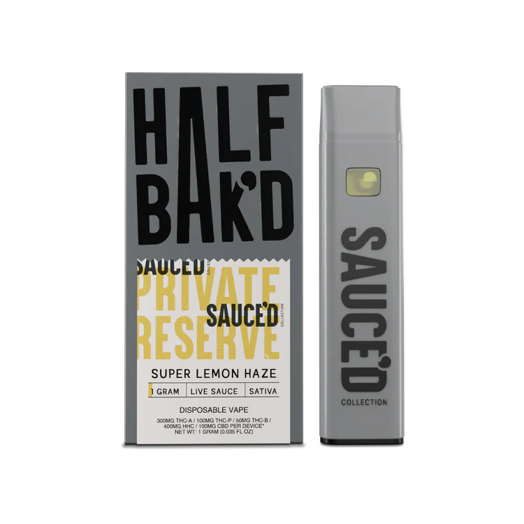 Half Bak'd Private Reserve Live Sauce 1g Disposables (5pk)