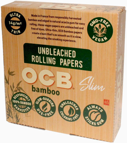 OCB - Bamboo Unbleached Rolling Papers (24 Booklet Display)