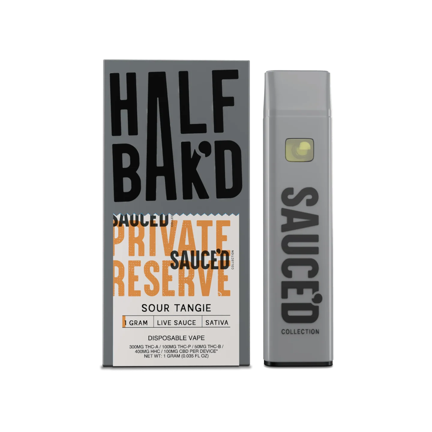 Half Bak'd Private Reserve Live Sauce 1g Disposables (5pk)
