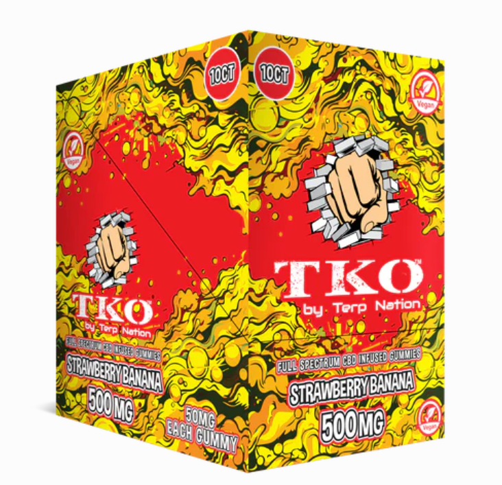 TKO Full Spectrum 500MG CBD Vegan Gummies - 10 Pack