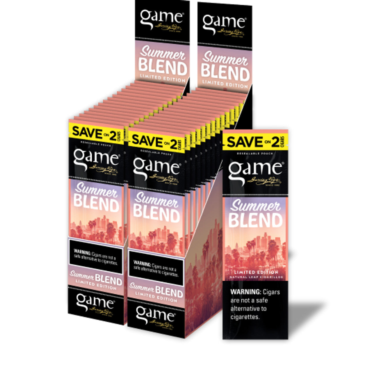 Game Cigarillos - 2 Pack - Prepriced $1.29 (30 Packs) Tobacco Product