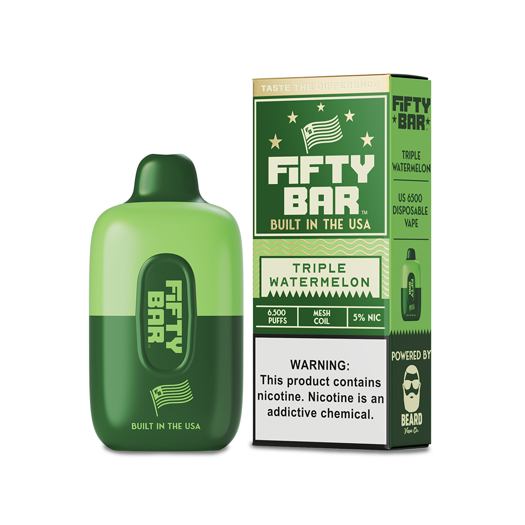 Fifty Bar Disposable Vape (5%, 6500 Puffs) (5ct)