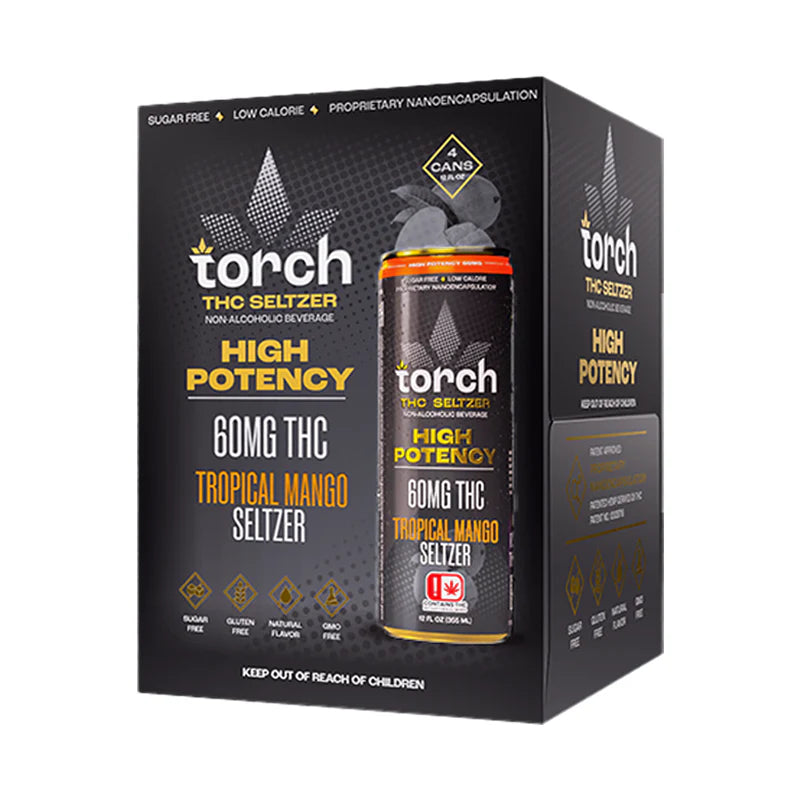 Torch THC High Potency Seltzer | (60mg) 12oz. (4 Cans)