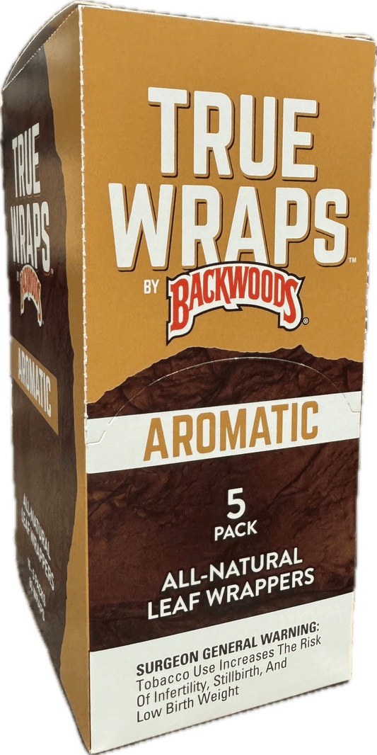 True Wraps by Backwoods - All Natural Leaf Wrappers - (16ct Display) - Tobacco Products