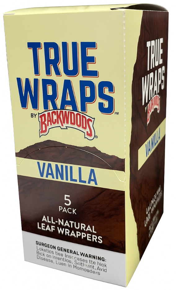 True Wraps by Backwoods - All Natural Leaf Wrappers - (16ct Display) - Tobacco Products