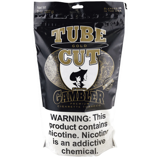 Gambler - Tube Cut Premium Cigarette Tobacco (8oz) - Tobacco Products