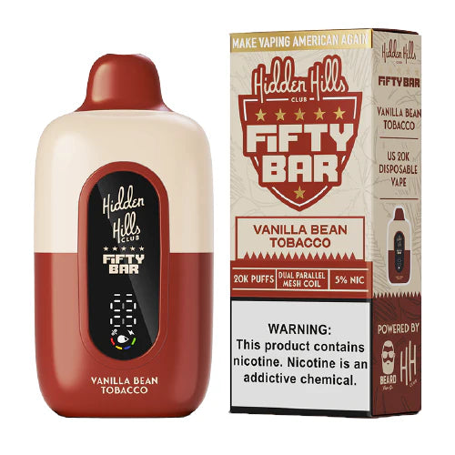 Fifty Bar Disposable Vape - Hidden Hills Club (5%, 20K Puffs) (5ct) Disposable Nicotine