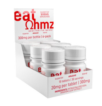 Eat Ohmz - Exodus red-oh + 11-oh + 7-oh 300mg White Bottle (6 Count Display)