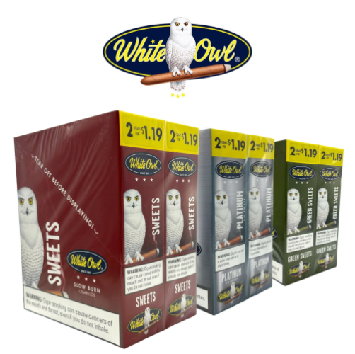 White Owl Cigarillos - 2 Pack - Prepriced $1.19 (30 Packs) Tobacco Product