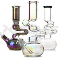 Glass Zig-Zag Beaker Pipe 12" 14mm XYZ-297