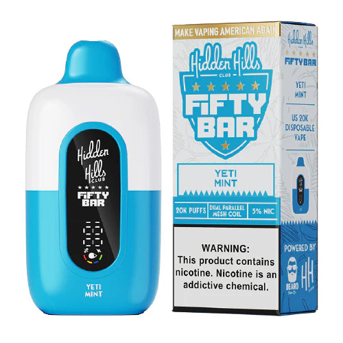 Fifty Bar Disposable Vape - Hidden Hills Club (5%, 20K Puffs) (5ct) Disposable Nicotine