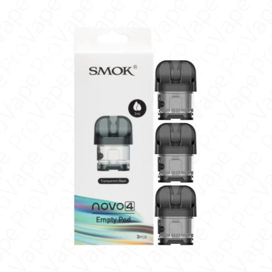 Smok - Novo 4 Empty Pod 2ml Transparent Black - Vape Pods