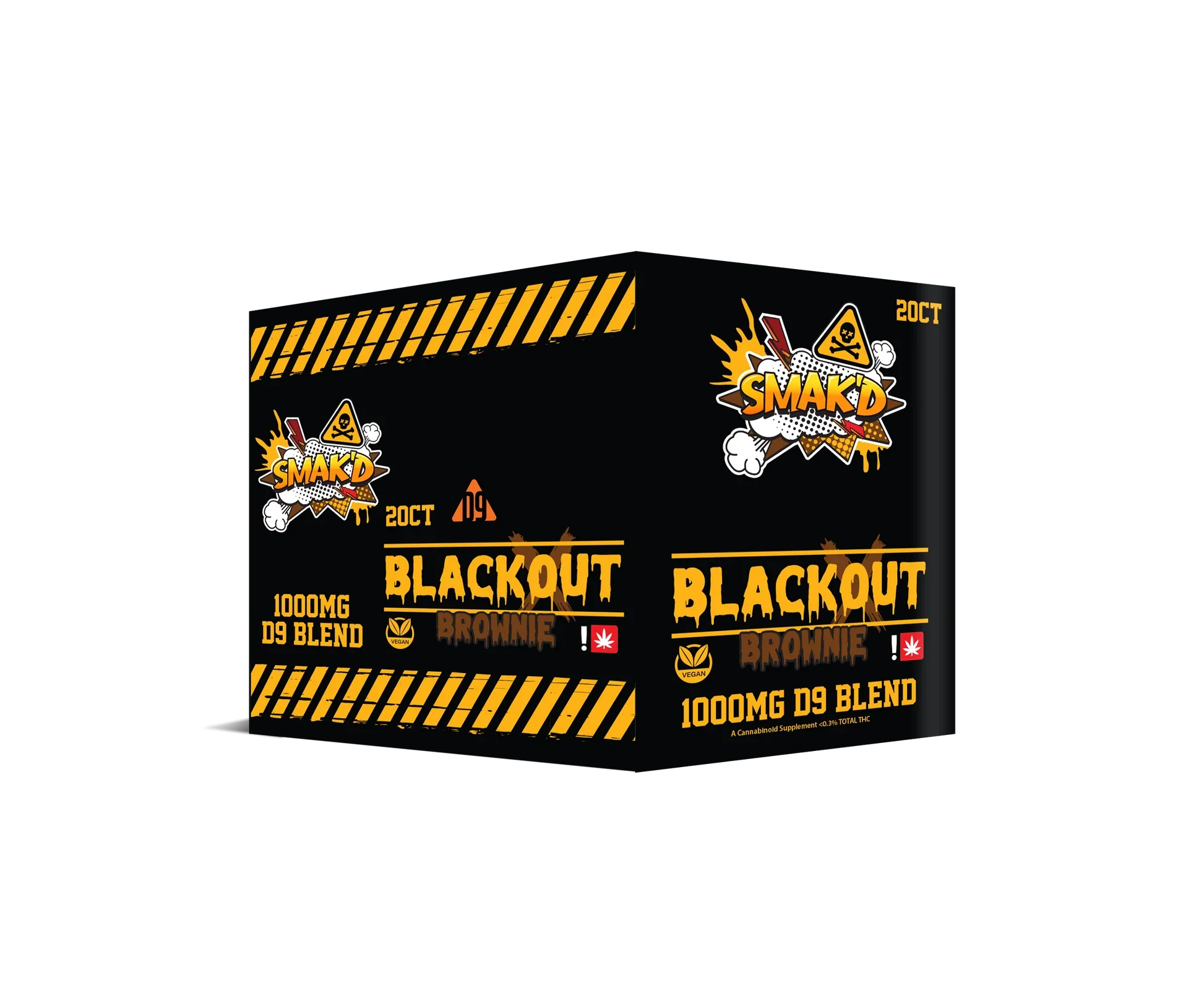 Smak'D - 1000MG D9 Blackout Brownie - 20 Pack