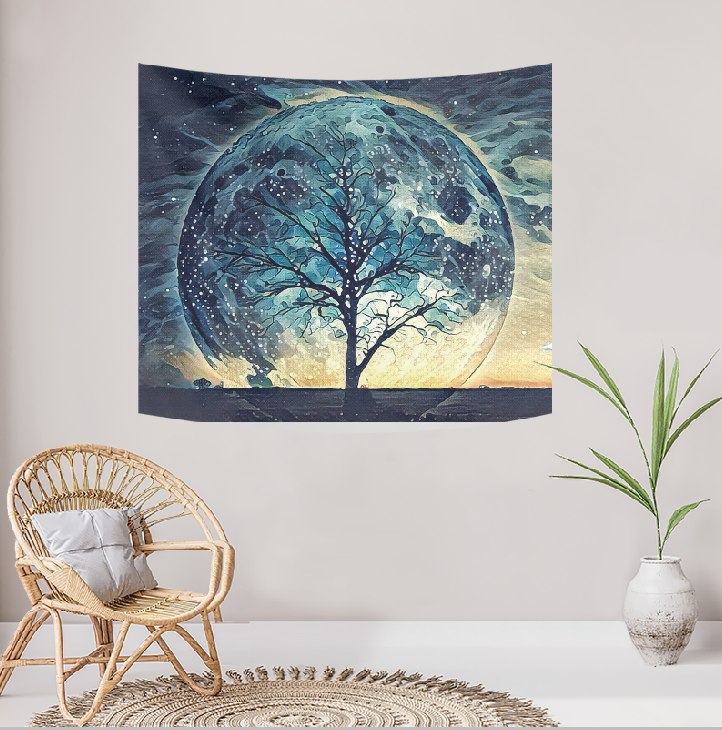 Tree & Moon - Tapestry