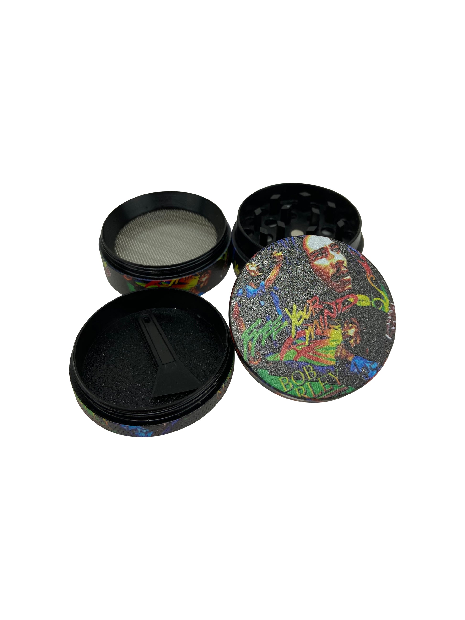 Small Herb Grinder With Bob Marley Design