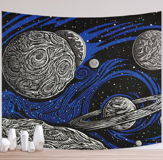 Solar System Illustrated - Tapestry