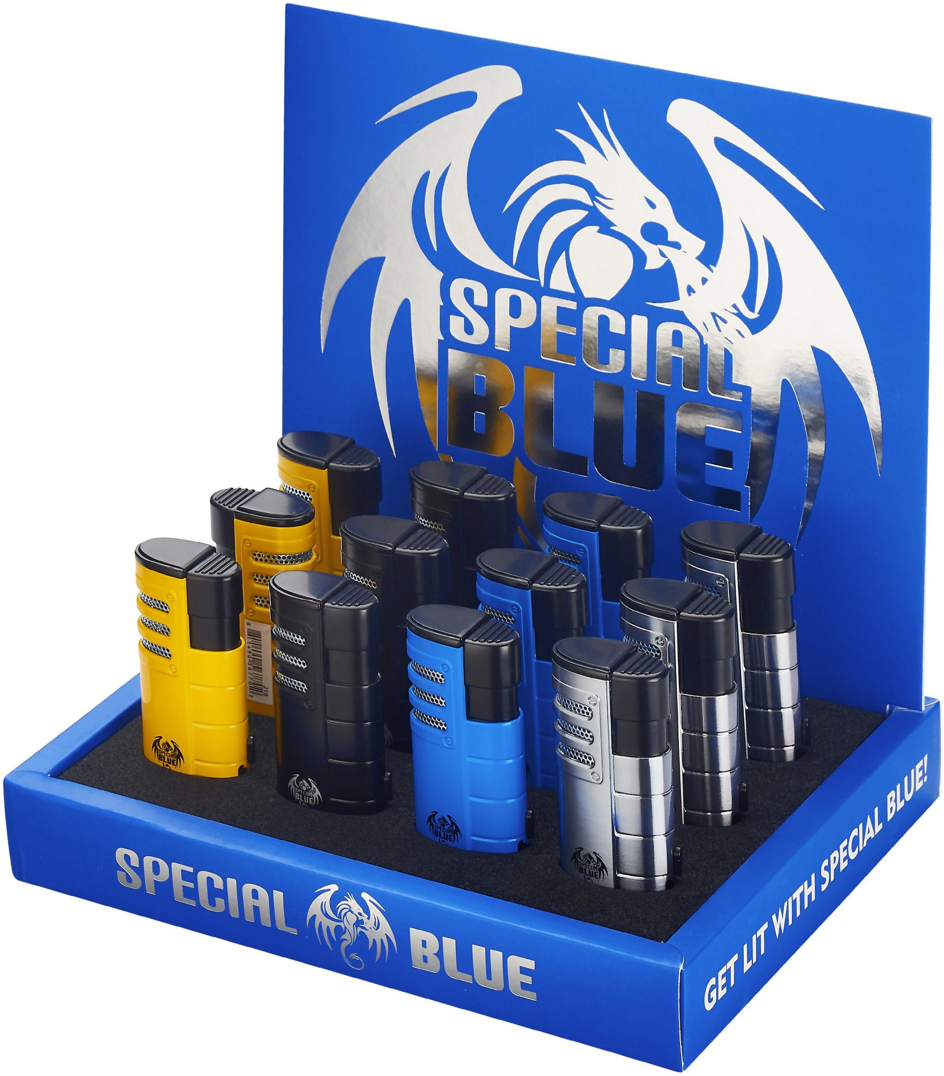 Special Blue Triple Shot Lighter 12 PCS