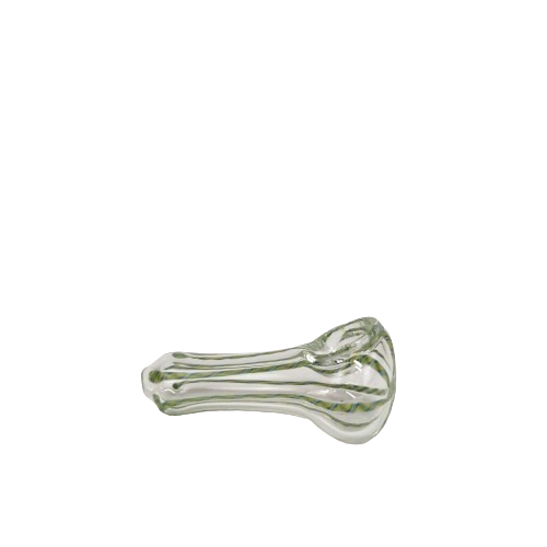 Small Hand pipe Clear With Stripes