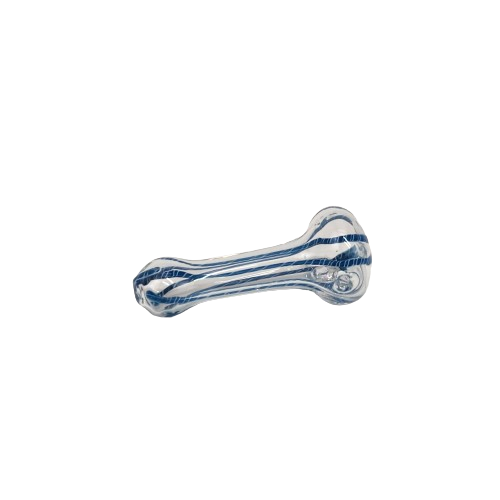 Small Hand pipe Clear With Stripes
