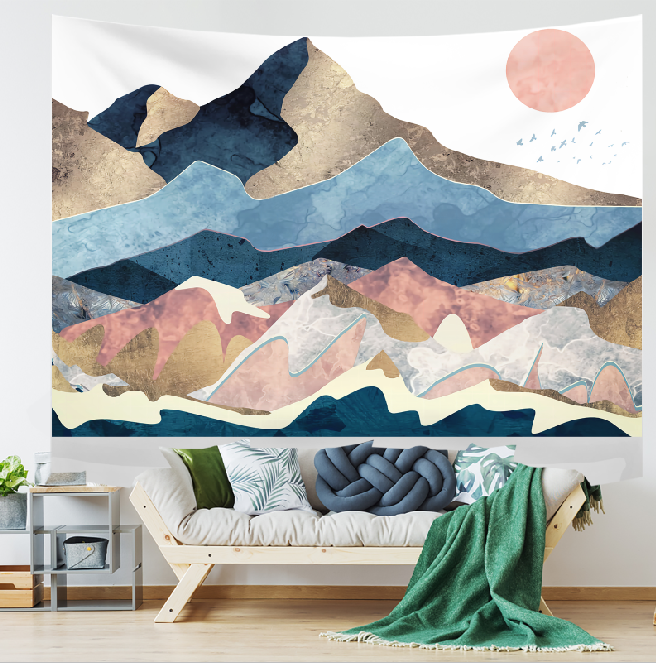 Mountains Illustrated - Tapestry