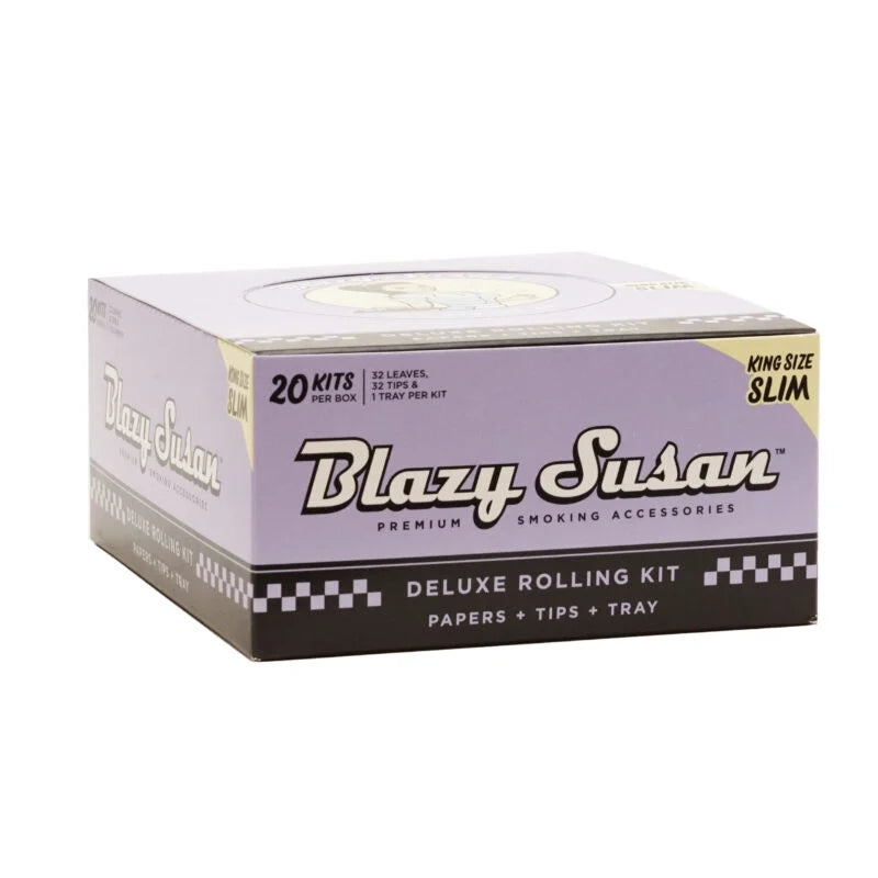 Blazy Susan - Purple King Size Deluxe Rolling Paper Kit | Full Box