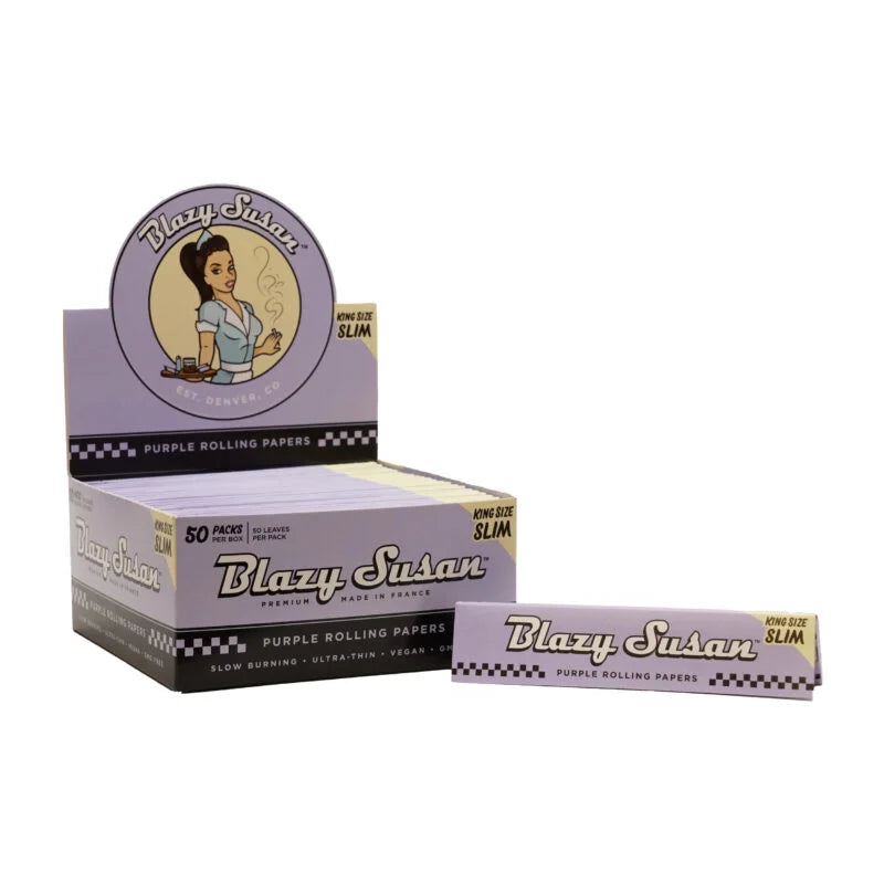 Blazy Susan - King Size Purple Rolling Papers | 50 Pack