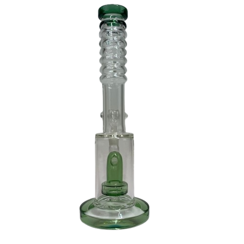 Ribbed Puck Perc Glass Rig