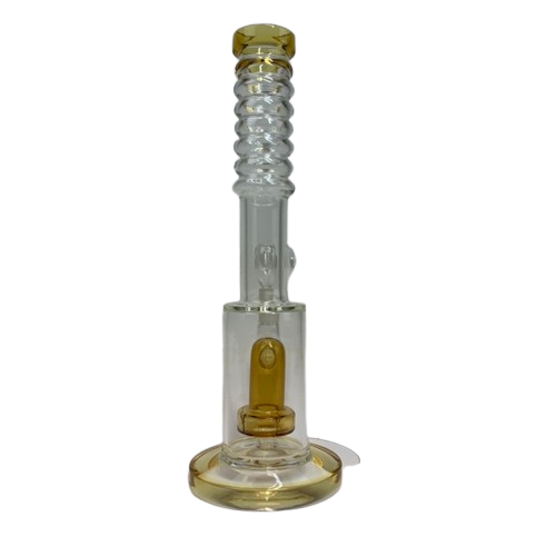 Ribbed Puck Perc Glass Rig