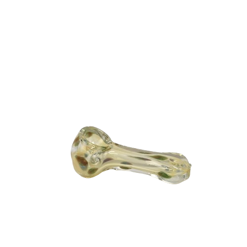 Small Hand pipe Clear With Dots