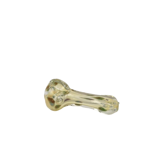 2 1/2 Inch Small Hand pipe Clear With Dots