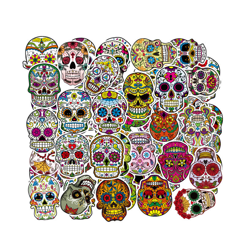 Skull Themed Stickers - 50 Pack