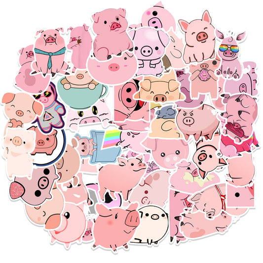Pig Themed Stickers - 50 Pack