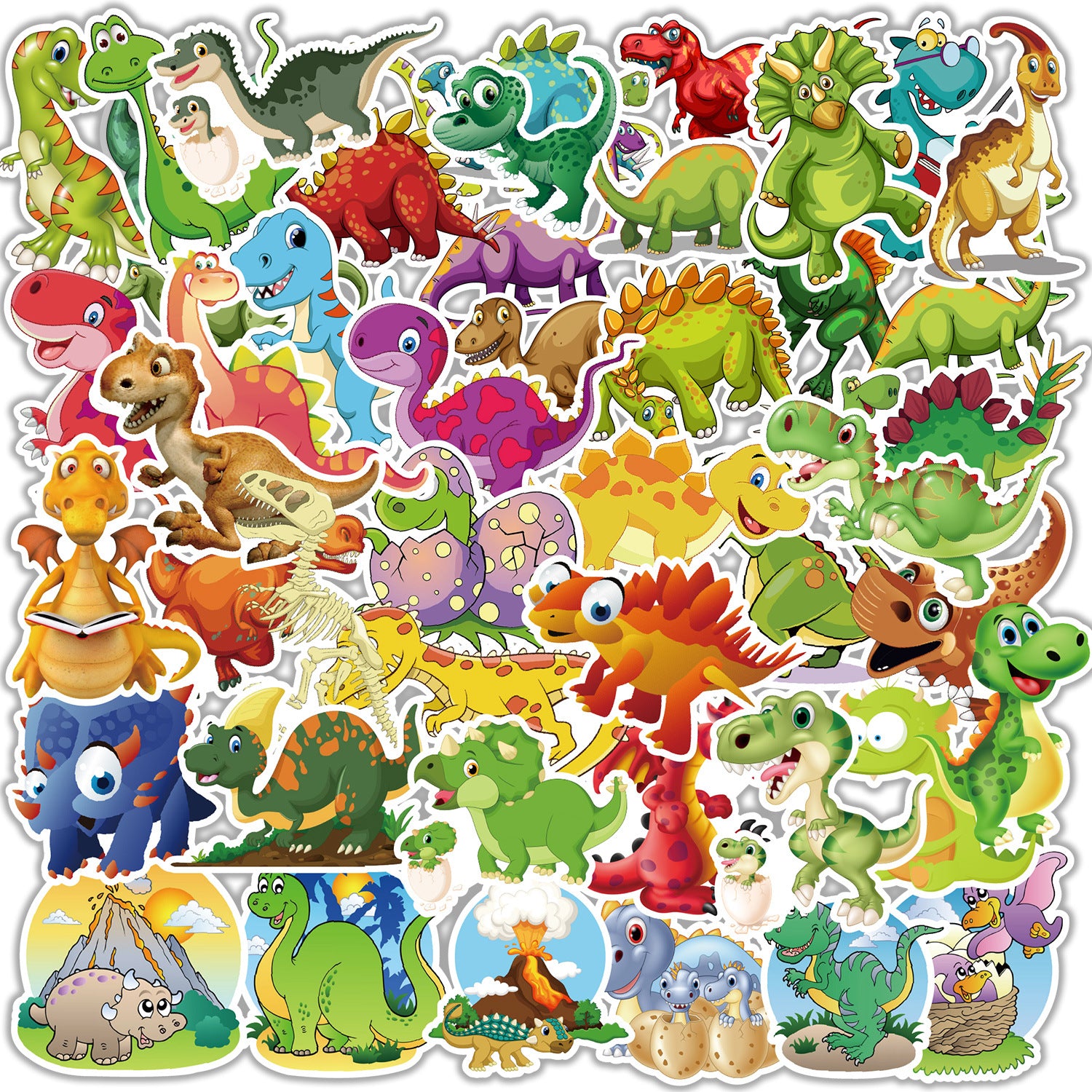 Dinosaur Stickers Themed - 50 Pack