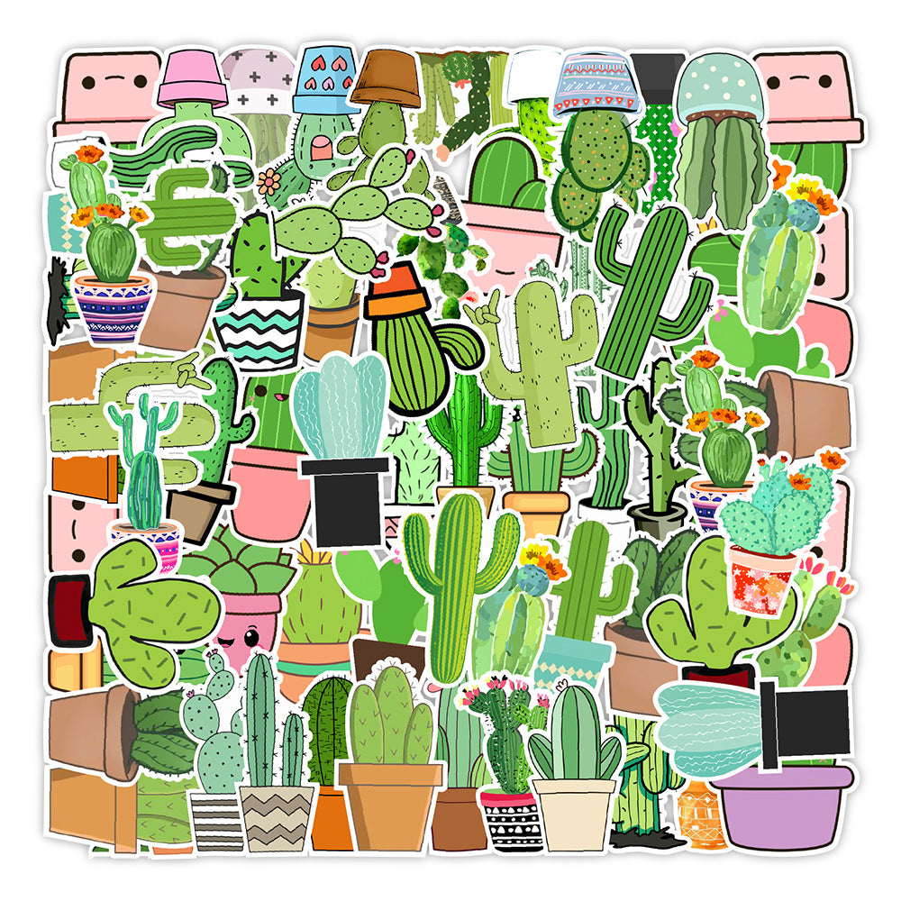 Cactus Themed Stickers - 50 Pack