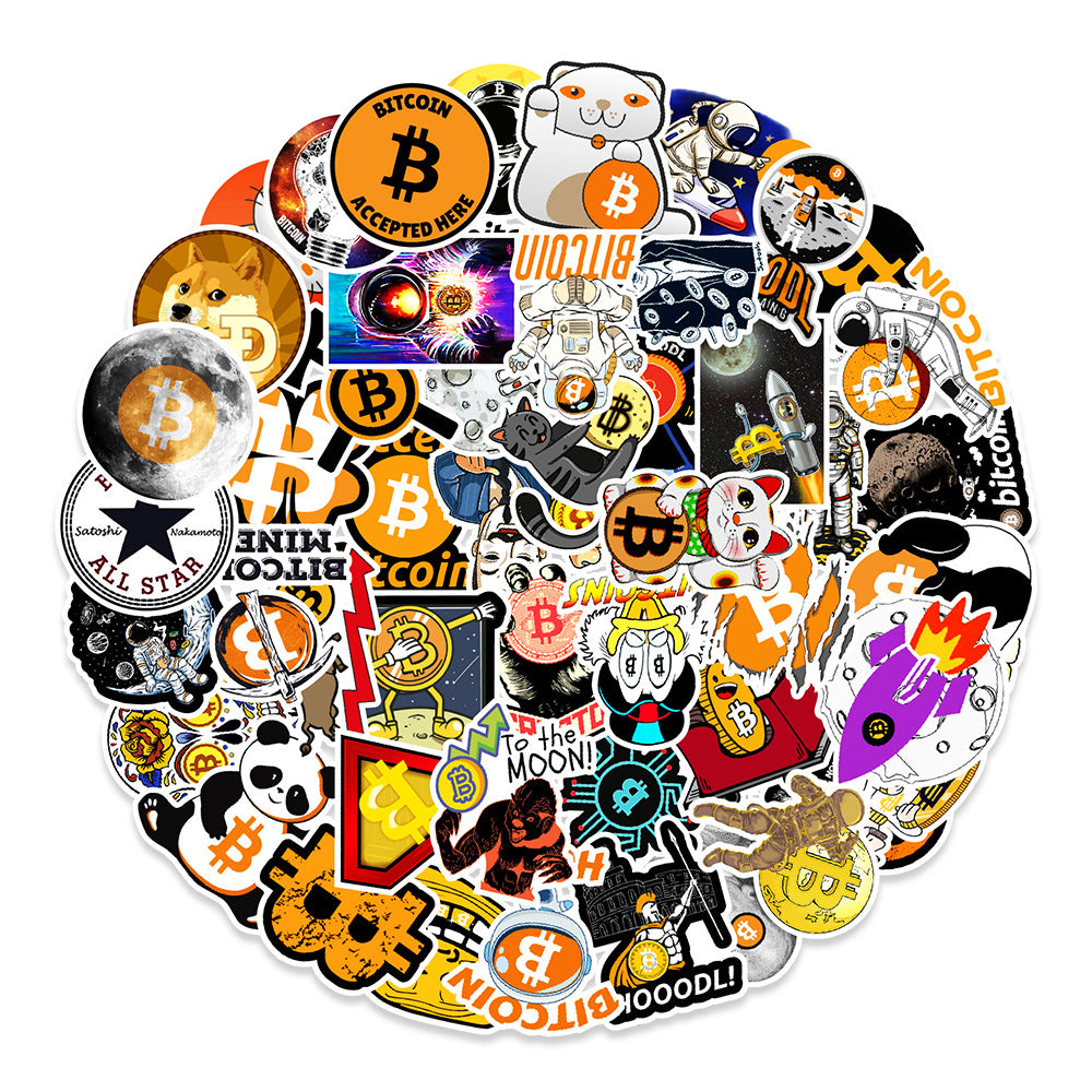 Crypto Themed Stickers - 50 pack