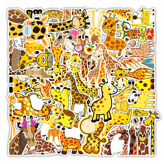 Giraffe Themed Stickers - 50 pack