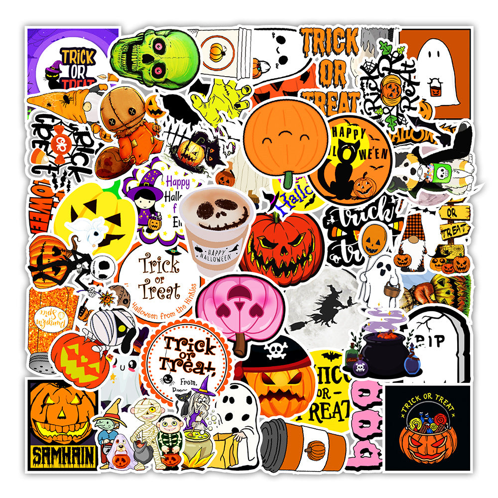 Spooky II Themed Stickers - 50 Pack