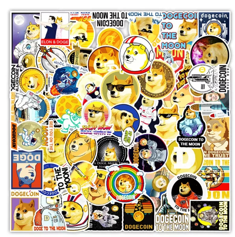 Shiba II Themed Stickers - 50 Pack